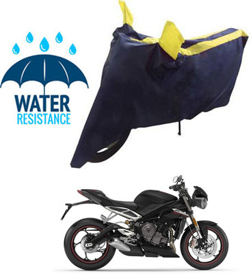 RONISH Waterproof Two Wheeler Cover for Triumph(Street Triple RS, Blue, Yellow)