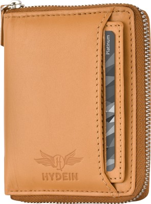 HYDEIN Men Casual Brown Genuine Leather Wallet(14 Card Slots)