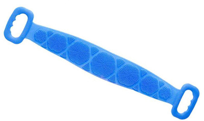 Aradent Double Sided Use Silicone Bath Body Brush, Exfoliating Long Silicone Body Back Scrubber, Long Lasting Pack Of 1 PC