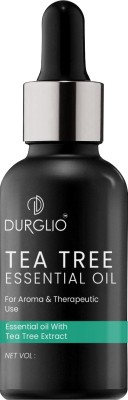 Durglio Tea Tree Essential Oil, Reduces Acne & Dark Spots, Treats Dandruff, Pure & Undiluted Therapeutic Grade Oil(30 ml)