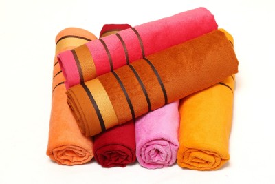 S K Enterprises Cotton 380 GSM Bath Towel Set(Pack of 6)