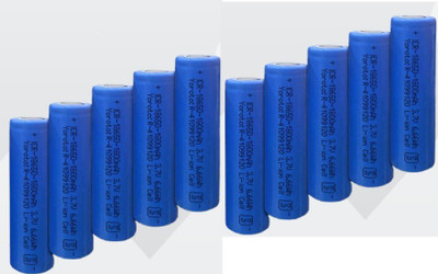 Neoware 3.7v 1800mAh 18650 Lithium Ion Li-ion  Cell, 18x65 mm, Pack of 10  Battery(Pack of 10)