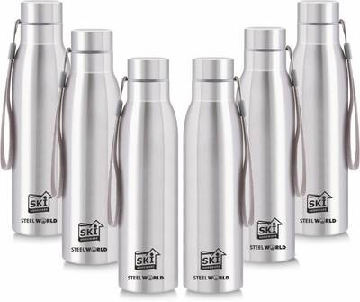 SKI Homeware by ski Spring Single wall Stainless Steel 6 Pcs Set 1000 ml water Bottle 1000 ml Bottle