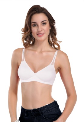 Featherline Casual Non Padded Non Wired Seamless Women's T-shirt Bra Women T-Shirt Non Padded Bra(White)