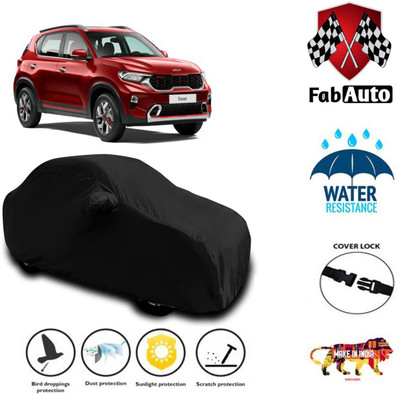 FabAuto Car Cover For Kia Sonet(Black)