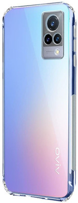 Phone Back Cover Pouch for VIVO V21 5G(Transparent, White, Grip Case, Pack of: 1)