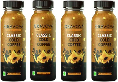 CRAVOVA - THE CRAVE BEGINS Classic Cold Coffee Pack of 24 (200 ml) Instant Coffee(24 x 200 ml)