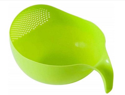 Peher Premium 2-in-1 bowl and strainer for Vegetable, Fruit and Rice Strainer(Green Pack of 1)