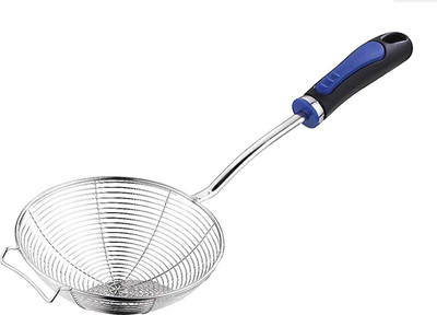 TIARA SIGMA DLX 1pc Frying Strainer DEEP Fry MESH JHARA Puri Strainer Wire Skimmer Strainer(Steel Pack of 1)