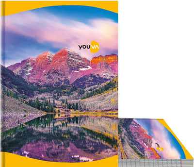 NAVNEET Youva Case Bound Long Book 21x29.7 cm Unruled High Quality Regular Note Book Ruled 288 Pages(Multicolor, Pack of 3)