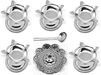 Kraxta Stainless Steel (Pack of 7) Table Diya Set(Height: 3 inch)