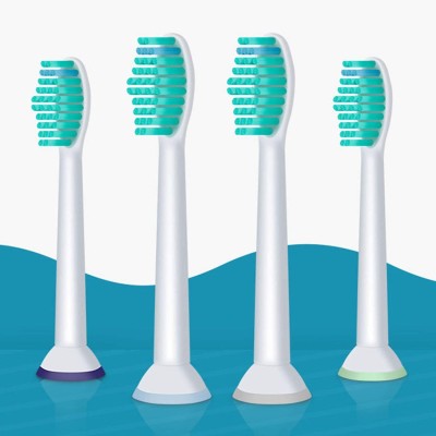 DALUCI 4pcs Replacement Toothbrush Heads for Philips Sonicare ProResults HX6013/66/HX6930/HX9340/HX6950/HX6710/HX9140/HX6530 Electric Toothbrush(Blue)