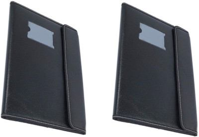 JSMSH Leather Executive Folder for Certificate(Set Of 2, Black)