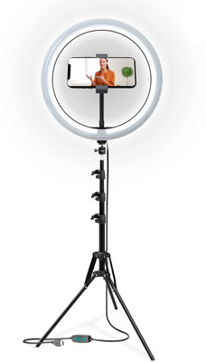 SONVI 10 Inch Big LED Ring Light for Photo and Videos with Tripod Stand 7 Ft Compatible with Camera and Smartphones Flash(White)