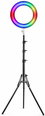 SONVI 10 inch RGB Ring Light with Tripod Stand and Phone Holder Ring Flash(White)