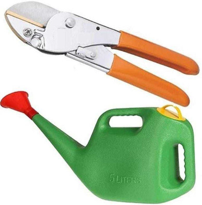 AGT Gardening Tool Scissor Pruning Pruner And Leaf Cutter Watering Can Water Tank Gardening Tools Garden Tool Kit(2 Tools)