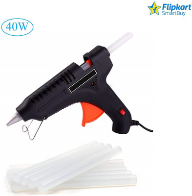 Flipkart SmartBuy 40W Black Hot Melt Glue Gun with 10 Glue Sticks, Size - 11MM x 23CM Standard Temperature Corded Glue Gun(11 mm)