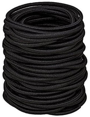 Evolution Chronex™ 25 pcs Black Ponytail holders Hair Elastic Rubber bands ties Accessories for Girls/Women - Pack of 25 Rubber Band(Black)