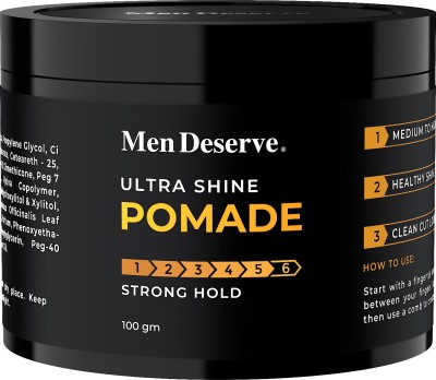 Men Deserve Hair Styling Ultra Shine Pomade for Strong Hold and Wet Look hairstyles | hair wax for men Hair Wax(100 g)