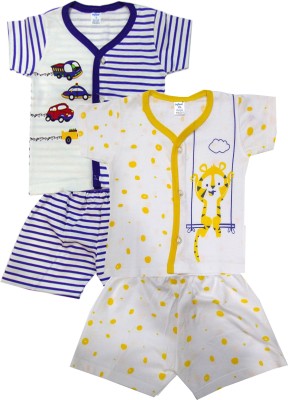 INFANT Baby Boys & Baby Girls Casual Top Shorts(BLUE & YELLOW)