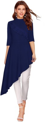 Shreeraj Fashion Women High Low Blue Dress