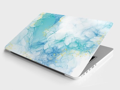 DWELLSINDIA Marble Skin for Laptops Upto 15.6 Inch (HD Quality, Aqua) Vinyl Laptop Decal 15.6