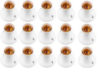Electro Factory Delux Batten Holder Poly-carbonate, Holder For Bulb for Home, Office, School, etc Pack of 15 Plastic Light Socket(Pack of 15)