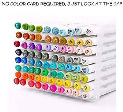 DEZIINE Superior colors set Alcohol Oily Marker Double-headed Art Marker Artist Sketch Drawing Marker Animation Cartoon (48)