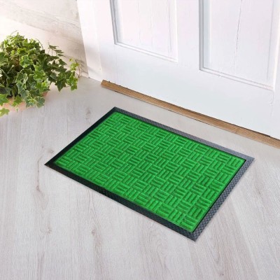 Mats Avenue PP (Polypropylene), Rubber Door Mat(Green, Medium)