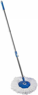 CLUBX Floor Cleaning Spin Mop Stick with Extendable Handle/Rod and Microfiber Refill Mop Rod(Multicolor)