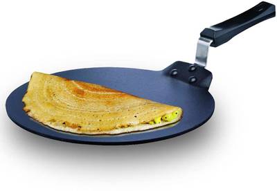 HAWKINS Futura Nonstick Dosa Tava, Diameter 33 cm, Thickness 4.88 mm, Black (NDT33) Tawa 33 cm diameter  (Aluminium, Non-stick)