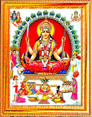 SUNINOW SANTOSHI MAA PHOTO FRAME | GODDESS OF SATISFACTION Religious Frame