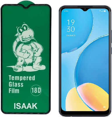 ISAAK Edge To Edge Tempered Glass for OPPO A15s 18D Tempered Glass(Pack of 1)