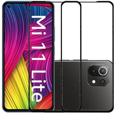 ECMERED Edge To Edge Tempered Glass for Xiaomi Mi 11 Lite, Mi 11 Lite(Pack of 2)