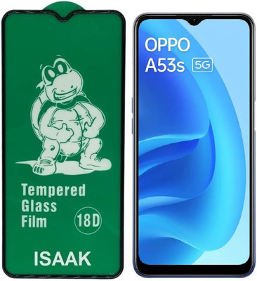 ISAAK Edge To Edge Tempered Glass for OPPO A53s 18D Tempered Glass(Pack of 1)