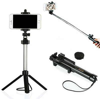 I-Birds Enterprises Selfie Stick, Extendable Selfie Stick with Tripod Stand and Detachable Wireless Bluetooth Remote, Ultra Compact Selfie Stick for Mobile and All Smart Phones Bluetooth Selfie Stick(Black, Remote Included) I-Birds Enterprises Selfie Stick, Extendable Selfie Stick with Tripod Stand and Detachable Wireless Bluetooth Remote, Ultra Compact Selfie Stick for Mobile and All Smart Phones Bluetooth Selfie Stick(Black, Remote Included)