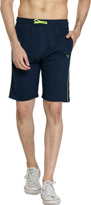 Leebonee Solid Men Dark Blue Regular Shorts