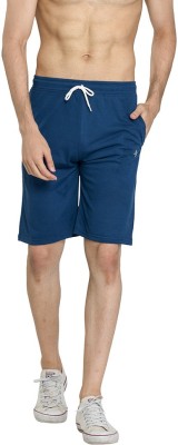 Leebonee Solid Men Blue Regular Shorts