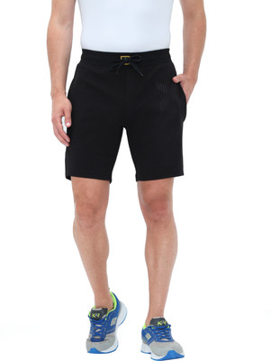 FabSeasons Solid Men Black Regular Shorts