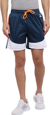 YUUKI Color Block Men Blue Sports Shorts
