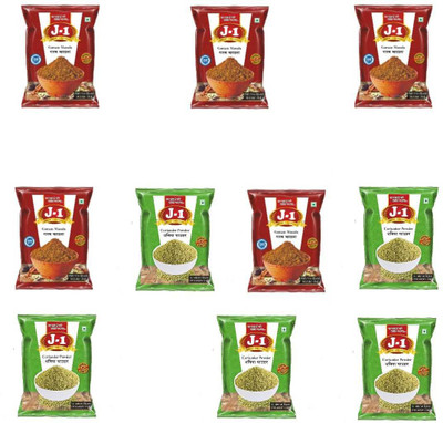 J-1 Garam Masala Powder and Coriander Powder 50-50g×5-5 Packet(10 x 50 g)