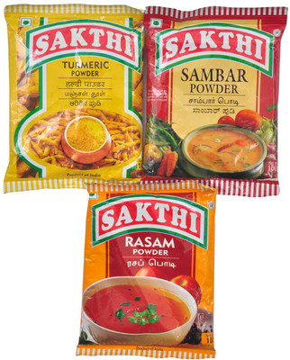 Sakthi Spices Combo 100gm of Sambar, Rasam and Turmeric Masala Powder(3 x 100 g)