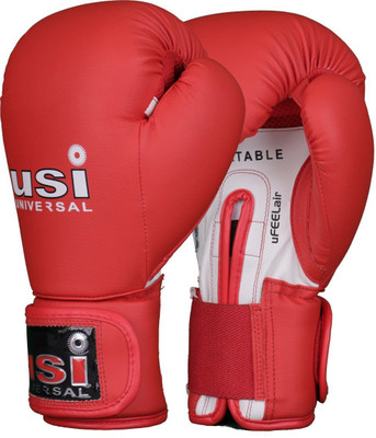 USI UNIVERSAL LITE Contest Gloves 12 OZ Red (609MPU) (Pack Of 1 Pair) Boxing Gloves(Red)
