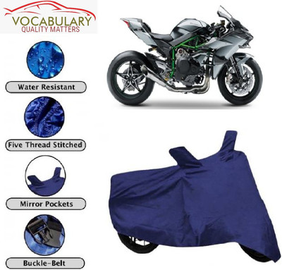 MEGA MARTZZ Waterproof Two Wheeler Cover for Kawasaki(Ninja H2R, Blue)
