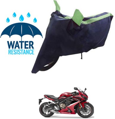 RONISH Waterproof Two Wheeler Cover for Honda(CBR650R, Blue, Green)