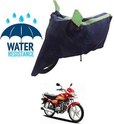 RONISH Waterproof Two Wheeler Cover for Hero(CD deluxe, Blue, Green)