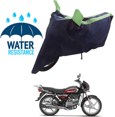 RONISH Waterproof Two Wheeler Cover for Hero(MotoCorp Splendor Plus, Blue, Green)