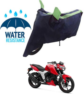 RONISH Waterproof Two Wheeler Cover for TVS(Apache RTR 160 4V, Blue, Green)