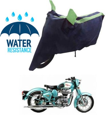 RONISH Waterproof Two Wheeler Cover for Royal Enfield(Classic 500, Blue, Green)