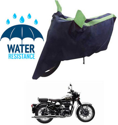 RONISH Waterproof Two Wheeler Cover for Royal Enfield(Classic Chrome, Blue, Green)